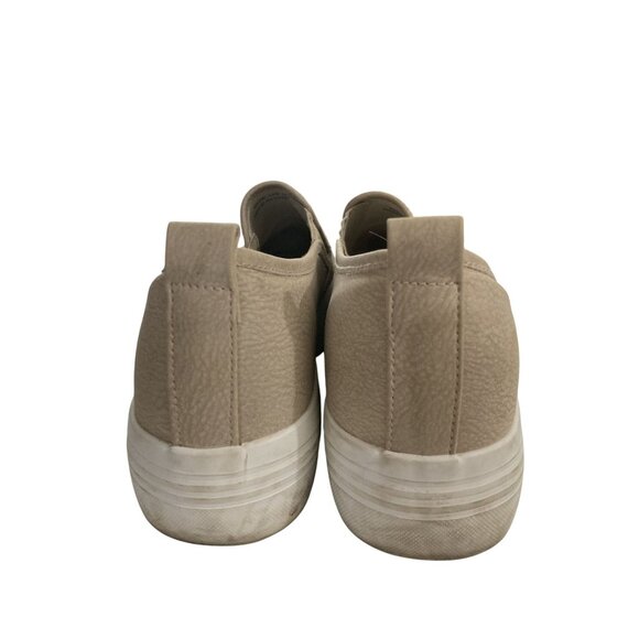 Comfort in every step women's size 9 beige canvas slip-on Platform Sneakers - Picture 4 of 8
